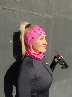 Sportovní čelenka Horské dobrodružství - Růžová