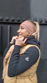 Sportovní čelenka Jednobarevná - Mocha